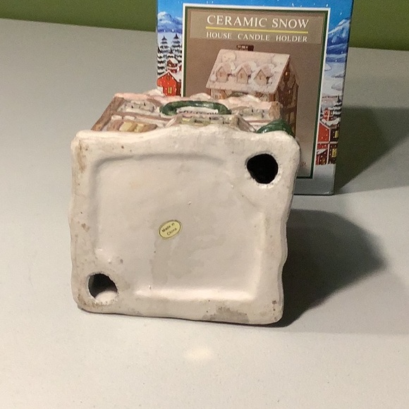 Ceramic Snow Grocery Store candle holder - Picture 5 of 5